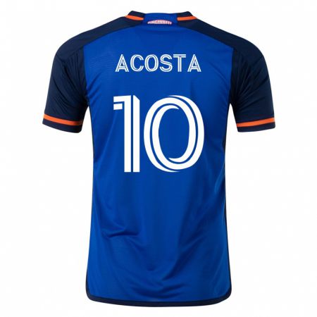 Kandiny Niño Camiseta Luciano Acosta #10 Azul 1ª Equipación 2023/24 La Camisa Chile