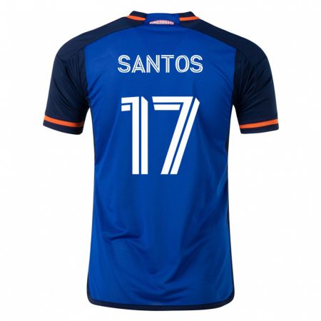 Kandiny Niño Camiseta Sergio Santos #17 Azul 1ª Equipación 2023/24 La Camisa Chile