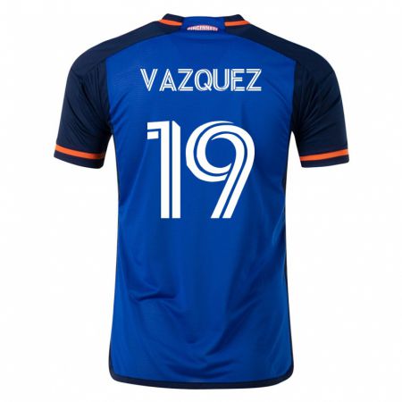 Kandiny Niño Camiseta Brandon Vazquez #19 Azul 1ª Equipación 2023/24 La Camisa Chile