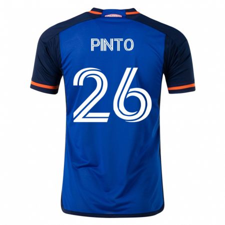 Kandiny Niño Camiseta Malik Pinto #26 Azul 1ª Equipación 2023/24 La Camisa Chile
