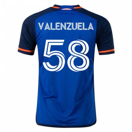 Kandiny Niño Camiseta Gerardo Valenzuela #58 Azul 1ª Equipación 2023/24 La Camisa Chile