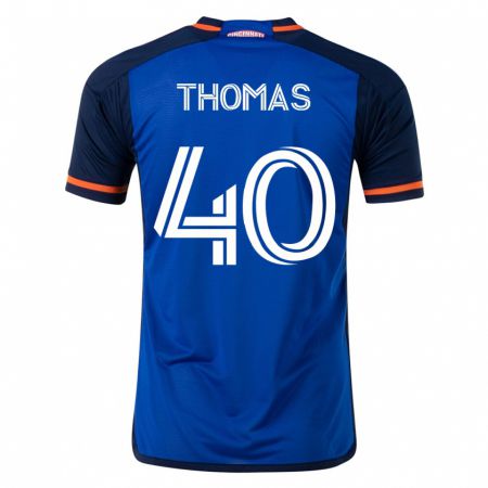 Kandiny Niño Camiseta Kai Thomas #40 Azul 1ª Equipación 2023/24 La Camisa Chile