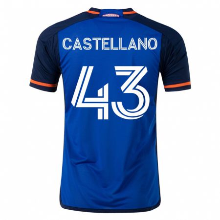 Kandiny Niño Camiseta Jesús Castellano #43 Azul 1ª Equipación 2023/24 La Camisa Chile