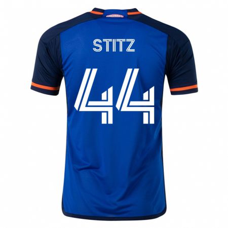 Kandiny Niño Camiseta Ben Stitz #44 Azul 1ª Equipación 2023/24 La Camisa Chile