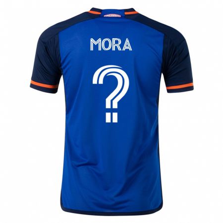 Kandiny Niño Camiseta Jiovanny Mora #0 Azul 1ª Equipación 2023/24 La Camisa Chile