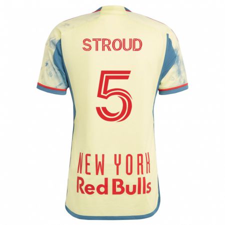 Kandiny Niño Camiseta Peter Stroud #5 Amarillo 1ª Equipación 2023/24 La Camisa Chile