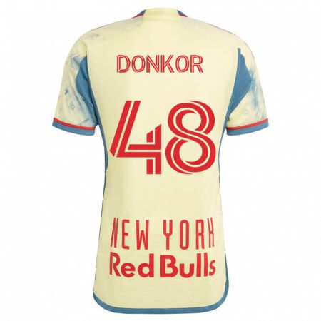 Kandiny Niño Camiseta Ronald Donkor #48 Amarillo 1ª Equipación 2023/24 La Camisa Chile