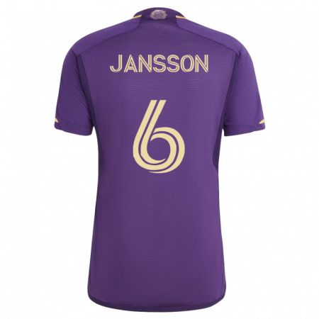 Kandiny Niño Camiseta Robin Jansson #6 Violeta 1ª Equipación 2023/24 La Camisa Chile