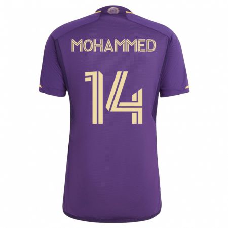 Kandiny Niño Camiseta Shak Mohammed #14 Violeta 1ª Equipación 2023/24 La Camisa Chile