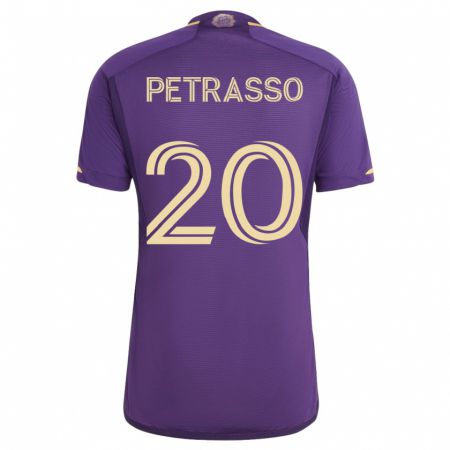 Kandiny Niño Camiseta Luca Petrasso #20 Violeta 1ª Equipación 2023/24 La Camisa Chile