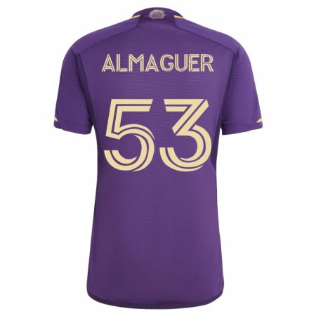 Kandiny Niño Camiseta Jorge Almaguer #53 Violeta 1ª Equipación 2023/24 La Camisa Chile