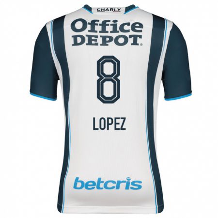 Kandiny Niño Camiseta Javier Eduardo López #8 Armada 1ª Equipación 2023/24 La Camisa Chile
