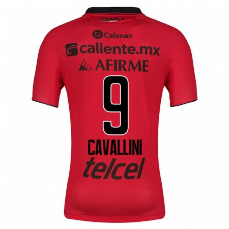 Kandiny Niño Camiseta Lucas Cavallini #9 Rojo 1ª Equipación 2023/24 La Camisa Chile