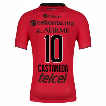 Kandiny Niño Camiseta Kevin Castañeda #10 Rojo 1ª Equipación 2023/24 La Camisa Chile