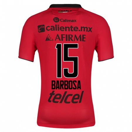 Kandiny Niño Camiseta Diego Barbosa #15 Rojo 1ª Equipación 2023/24 La Camisa Chile