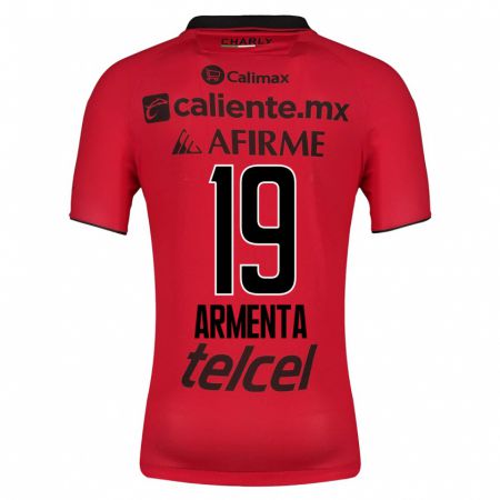 Kandiny Niño Camiseta Eduardo Armenta #19 Rojo 1ª Equipación 2023/24 La Camisa Chile