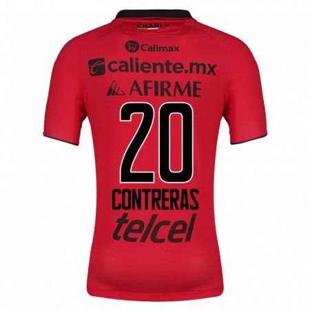 Kandiny Niño Camiseta Francisco Contreras #20 Rojo 1ª Equipación 2023/24 La Camisa Chile