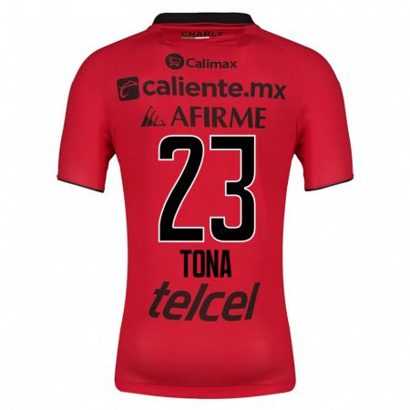 Kandiny Niño Camiseta Iván Tona #23 Rojo 1ª Equipación 2023/24 La Camisa Chile