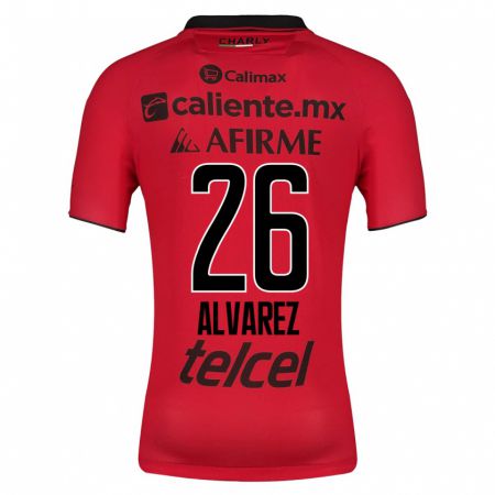 Kandiny Niño Camiseta Efraín Álvarez #26 Rojo 1ª Equipación 2023/24 La Camisa Chile