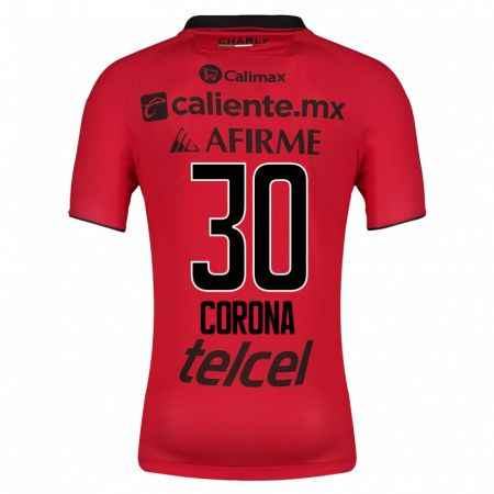 Kandiny Niño Camiseta Jesús Corona #30 Rojo 1ª Equipación 2023/24 La Camisa Chile