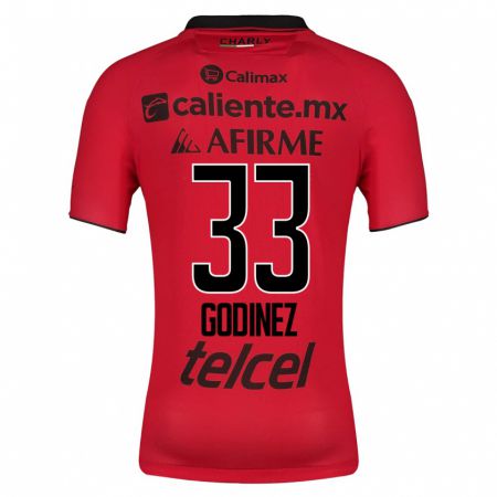 Kandiny Niño Camiseta Rodrigo Godínez #33 Rojo 1ª Equipación 2023/24 La Camisa Chile