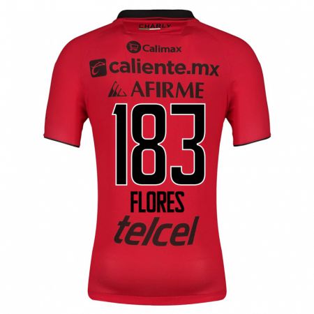 Kandiny Niño Camiseta Abraham Flores #183 Rojo 1ª Equipación 2023/24 La Camisa Chile