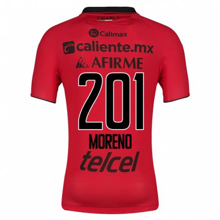 Kandiny Niño Camiseta Jesús Moreno #201 Rojo 1ª Equipación 2023/24 La Camisa Chile