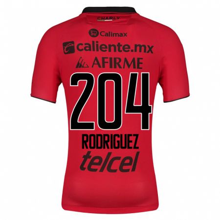 Kandiny Niño Camiseta Jesús Rodríguez #204 Rojo 1ª Equipación 2023/24 La Camisa Chile