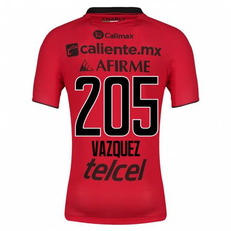 Kandiny Niño Camiseta Aldair Vázquez #205 Rojo 1ª Equipación 2023/24 La Camisa Chile