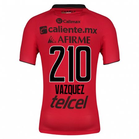 Kandiny Niño Camiseta Daniel Vázquez #210 Rojo 1ª Equipación 2023/24 La Camisa Chile
