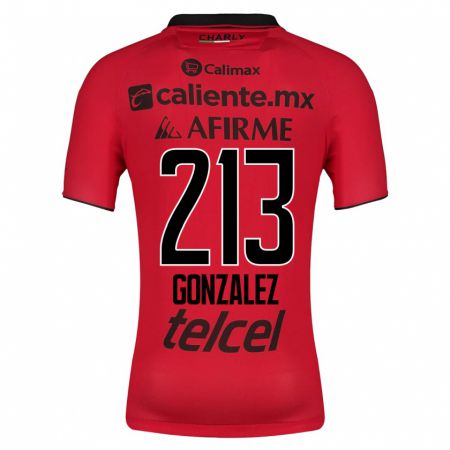 Kandiny Niño Camiseta Óscar González #213 Rojo 1ª Equipación 2023/24 La Camisa Chile
