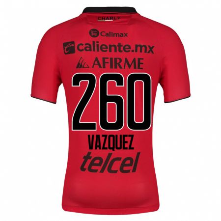 Kandiny Niño Camiseta Octavio Vázquez #260 Rojo 1ª Equipación 2023/24 La Camisa Chile