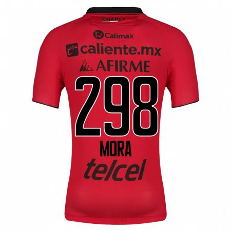 Kandiny Niño Camiseta Gilberto Mora #298 Rojo 1ª Equipación 2023/24 La Camisa Chile