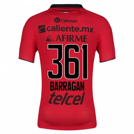 Kandiny Niño Camiseta Jesús Barragán #361 Rojo 1ª Equipación 2023/24 La Camisa Chile