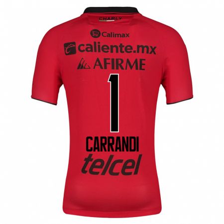 Kandiny Niño Camiseta Daniela Carrandi #1 Rojo 1ª Equipación 2023/24 La Camisa Chile