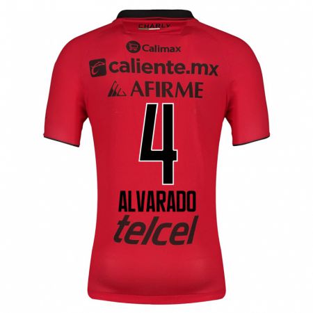 Kandiny Niño Camiseta Mónica Alvarado #4 Rojo 1ª Equipación 2023/24 La Camisa Chile