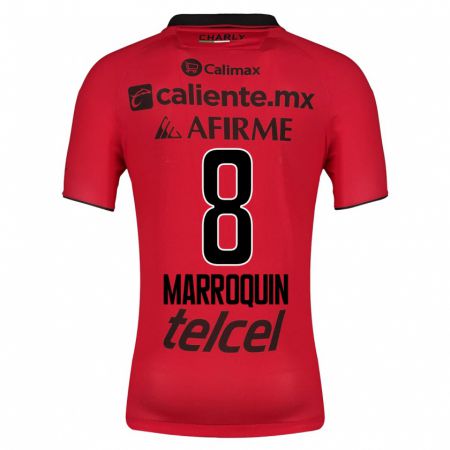 Kandiny Niño Camiseta Ammanda Marroquin #8 Rojo 1ª Equipación 2023/24 La Camisa Chile