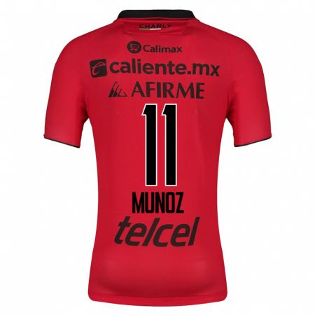 Kandiny Niño Camiseta Sanjuana Muñoz #11 Rojo 1ª Equipación 2023/24 La Camisa Chile