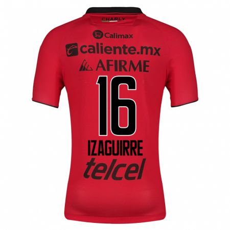 Kandiny Niño Camiseta Estefanía Izaguirre #16 Rojo 1ª Equipación 2023/24 La Camisa Chile