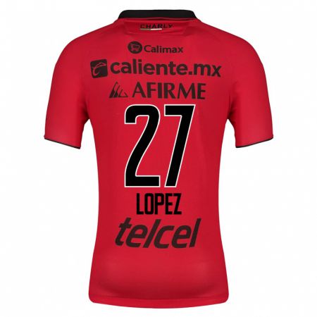 Kandiny Niño Camiseta Victoria López #27 Rojo 1ª Equipación 2023/24 La Camisa Chile