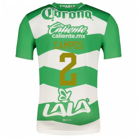 Kandiny Niño Camiseta Omar Campos #2 Verde 1ª Equipación 2023/24 La Camisa Chile