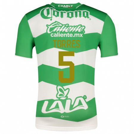 Kandiny Niño Camiseta Félix Torres #5 Verde 1ª Equipación 2023/24 La Camisa Chile