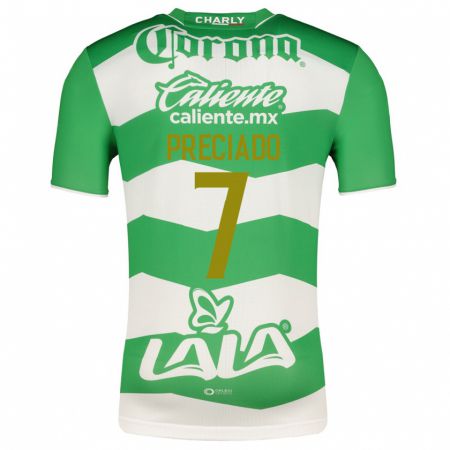 Kandiny Niño Camiseta Harold Preciado #7 Verde 1ª Equipación 2023/24 La Camisa Chile
