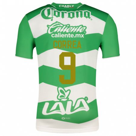 Kandiny Niño Camiseta Javier Correa #9 Verde 1ª Equipación 2023/24 La Camisa Chile
