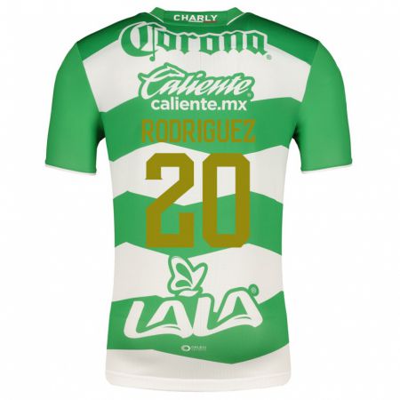 Kandiny Niño Camiseta Hugo Rodríguez #20 Verde 1ª Equipación 2023/24 La Camisa Chile