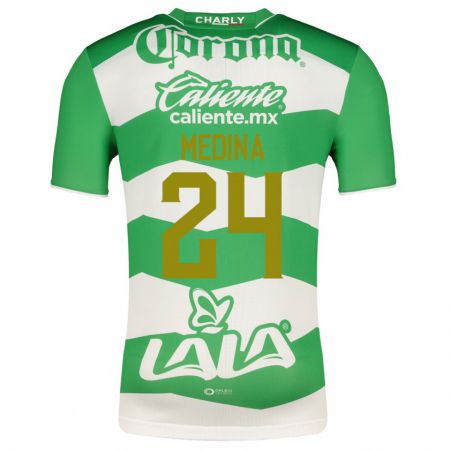 Kandiny Niño Camiseta Diego Medina #24 Verde 1ª Equipación 2023/24 La Camisa Chile