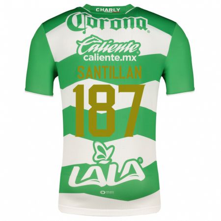 Kandiny Niño Camiseta Emilio Santillán #187 Verde 1ª Equipación 2023/24 La Camisa Chile