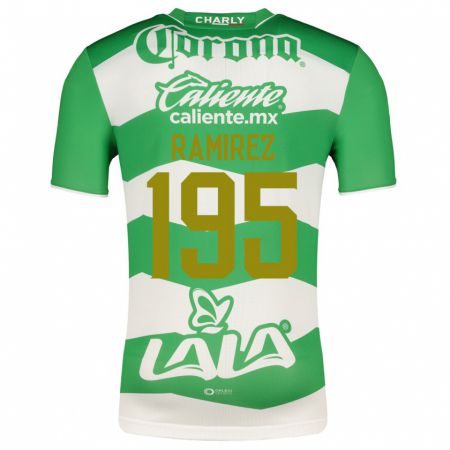 Kandiny Niño Camiseta Jesús Ramírez #195 Verde 1ª Equipación 2023/24 La Camisa Chile