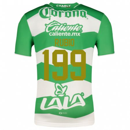 Kandiny Niño Camiseta Ronaldo Rubio #199 Verde 1ª Equipación 2023/24 La Camisa Chile
