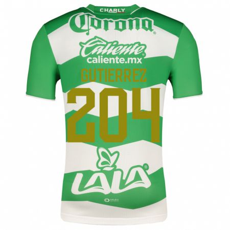 Kandiny Niño Camiseta Gabriel Gutiérrez #204 Verde 1ª Equipación 2023/24 La Camisa Chile